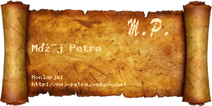 Máj Petra névjegykártya