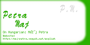 petra maj business card